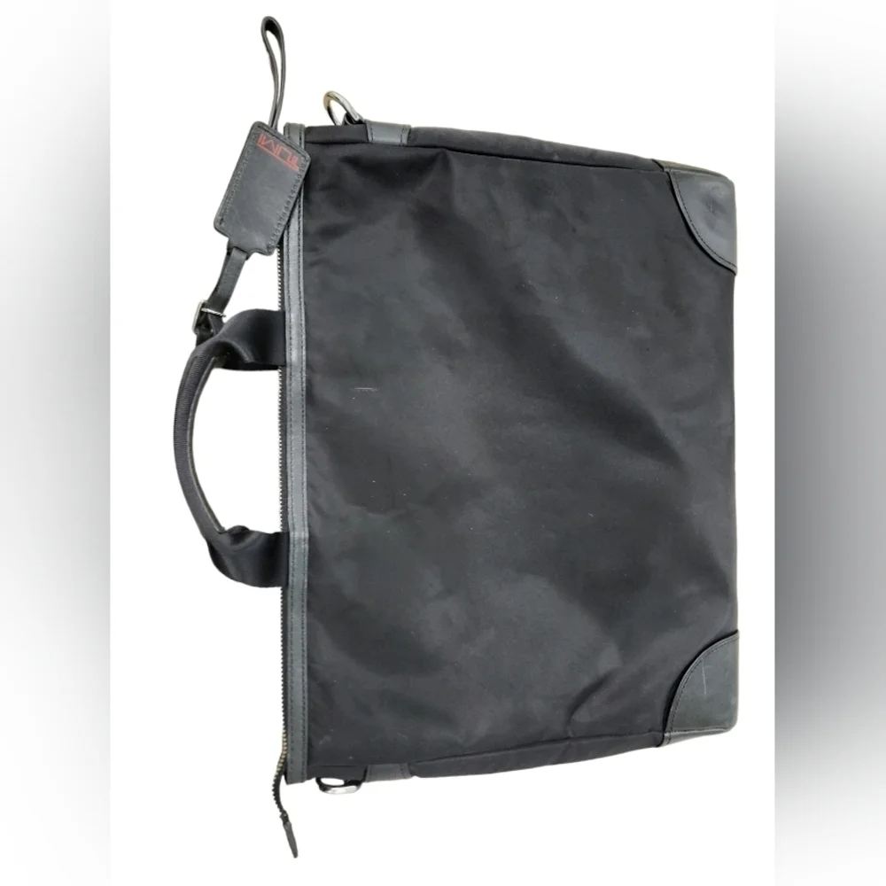 Tumi Black Nylon Crossbody Laptop Case